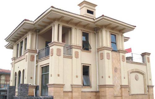 仿石漆仿石層抗水性良好，穩(wěn)定著色，不發(fā)白，無(wú)色差